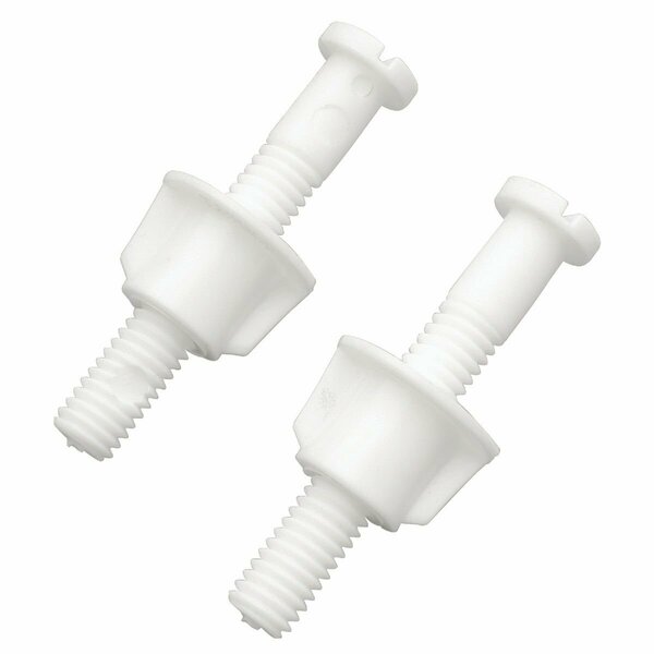 All-Source 3/8in. x 2-1/2in. White Plastic Toilet Seat Hinge Bolt 456268